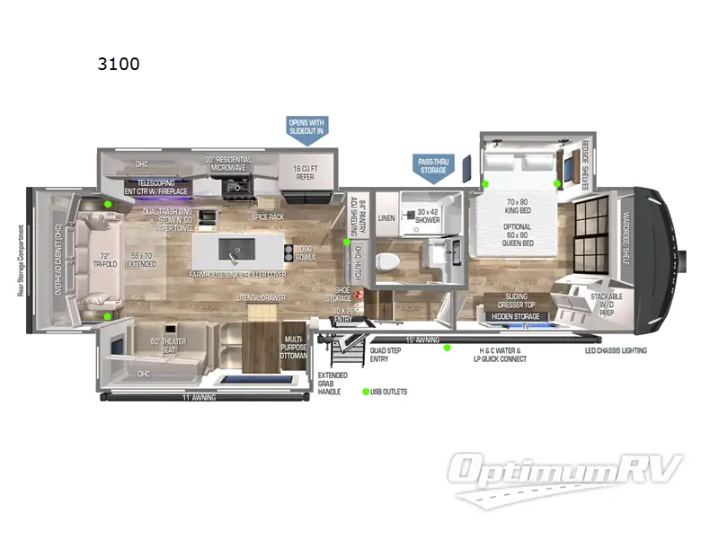 2024 Brinkley Model Z 3100 RV Floorplan Photo