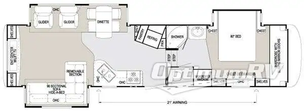 2012 Newmar Kountry Star 37LSRE RV Floorplan Photo