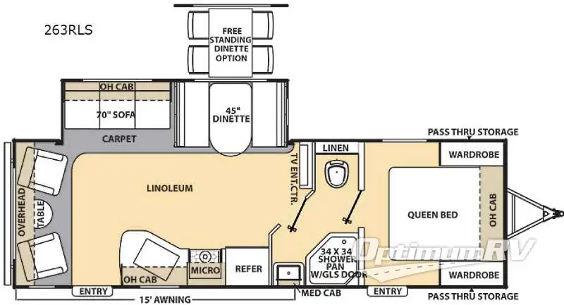 2015 Coachmen Catalina 263RLS RV Floorplan Photo