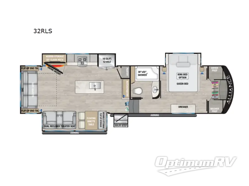 2022 Alliance Avenue 32RLS RV Floorplan Photo