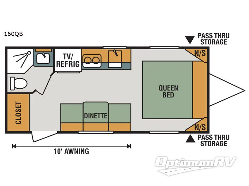 2018 KZ Sportsmen 160QB RV Floorplan Photo