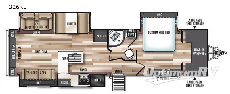 2020 Forest River Wildwood Heritage Glen LTZ 326RL RV Floorplan Photo