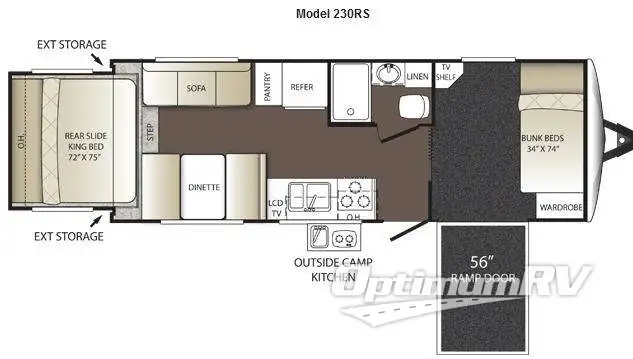 2012 Keystone Outback 230RS RV Floorplan Photo