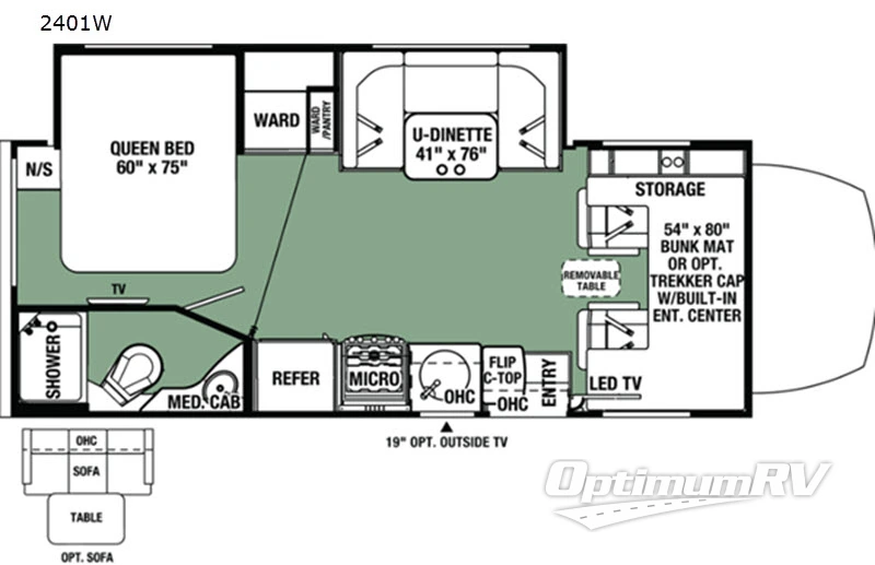 2019 Forest River Forester MBS 2401W RV Floorplan Photo