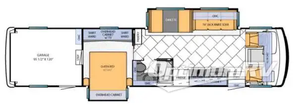 2013 Newmar Canyon Star 3920 RV Floorplan Photo