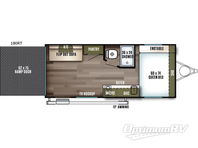 2018 Forest River Wildwood FSX 180RT RV Floorplan Photo