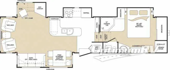 2008 Keystone Montana 3400 RL RV Floorplan Photo