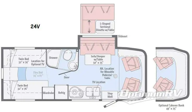 2015 Itasca Navion 24V RV Floorplan Photo