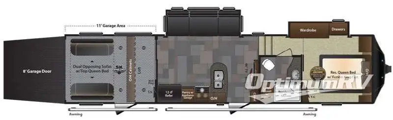 2016 Keystone Fuzion 325 RV Floorplan Photo