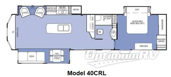 2014 Forest River Cedar Creek Cottage 40CRL RV Floorplan Photo