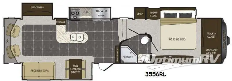 2015 Keystone alpine 3556RL RV Floorplan Photo