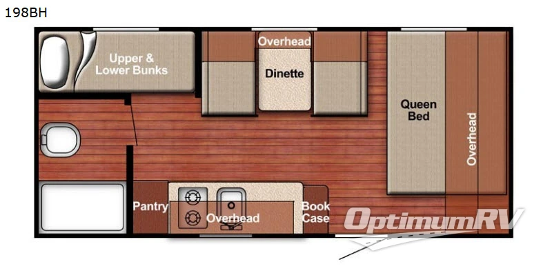 2018 Gulf Stream Ameri-Lite Super Lite 198 BH RV Floorplan Photo