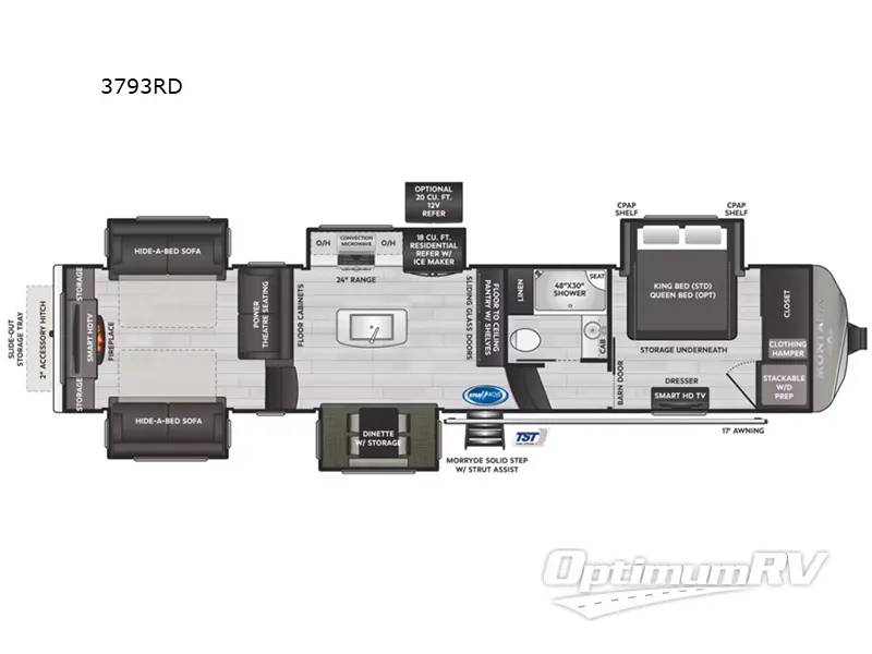 2023 Keystone Montana 3793RD RV Floorplan Photo