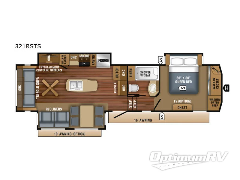 2018 Jayco Eagle 321RSTS RV Floorplan Photo