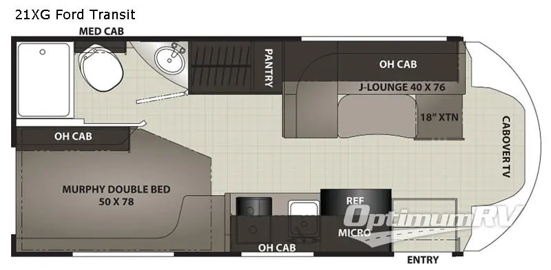 2021 Coachmen Cross Trek 21XG RV Floorplan Photo