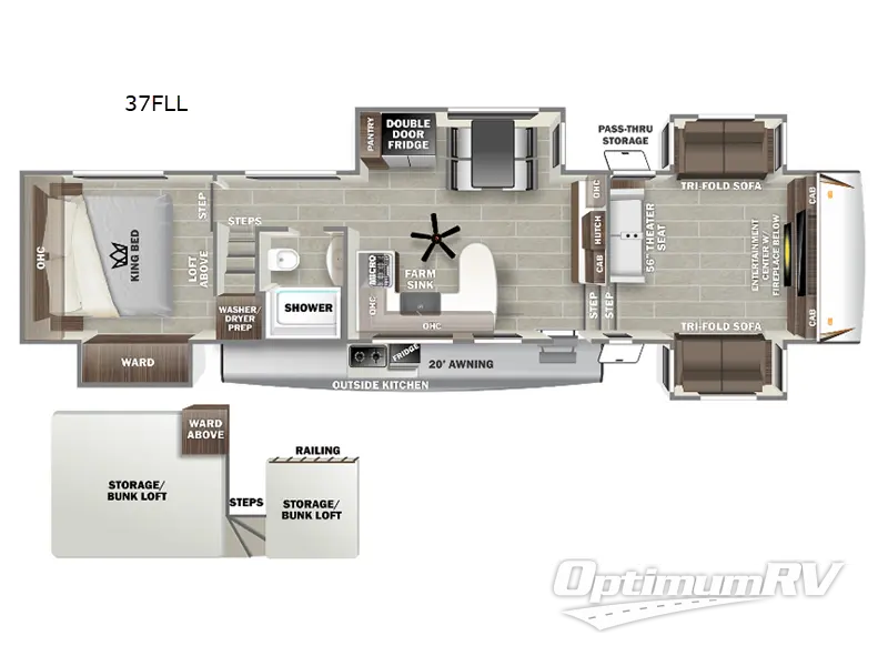 2022 Forest River Sabre 37FLL RV Floorplan Photo