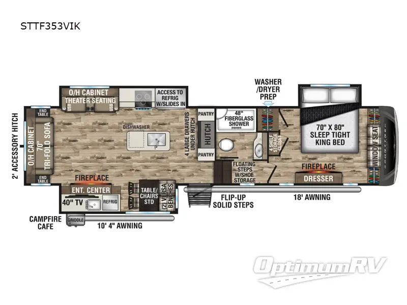 2024 Venture SportTrek Touring Edition STTF353VIK RV Floorplan Photo