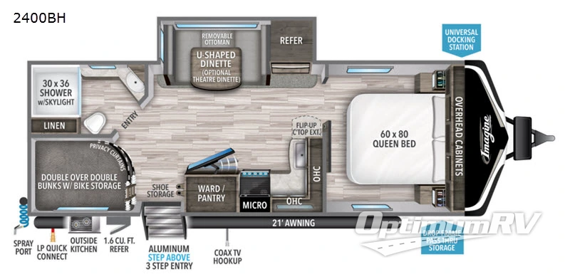 2021 Grand Design Imagine 2400BH RV Floorplan Photo