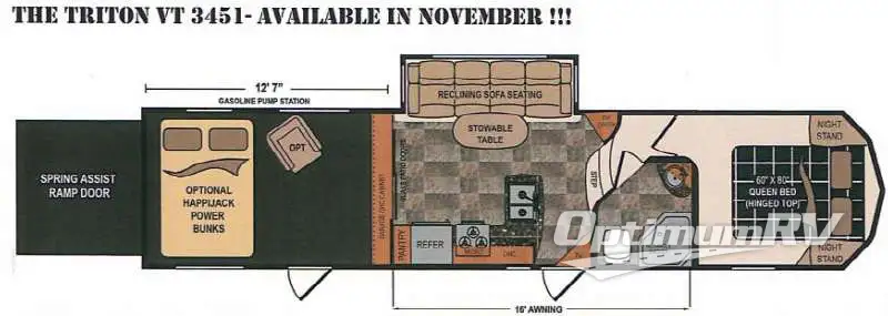 2016 Dutchmen Triton 3451 RV Floorplan Photo