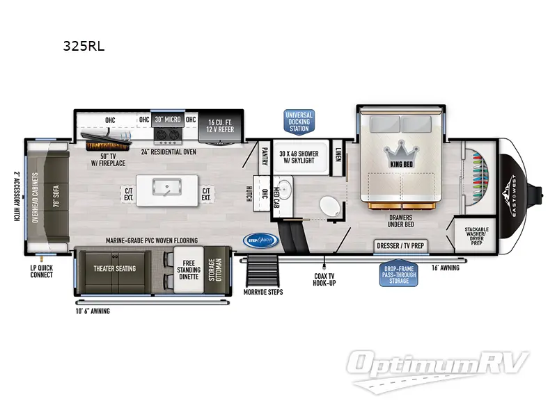 2023 East To West Ahara 325RL RV Floorplan Photo