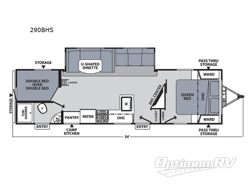 2023 Coachmen Apex Ultra-Lite 290BHS RV Floorplan Photo