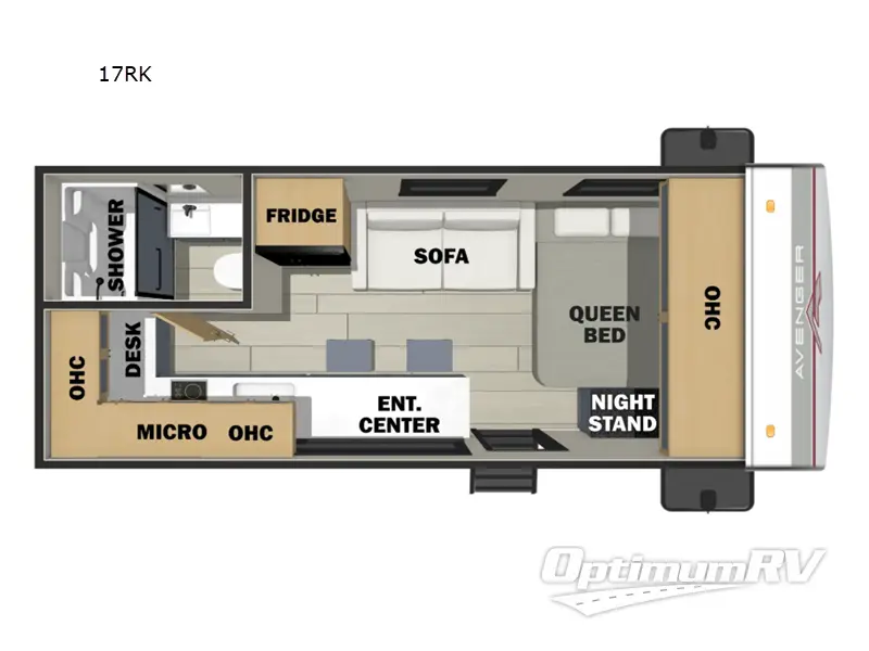 2025 Prime Time Avenger LT 17RK Floorplan Photo