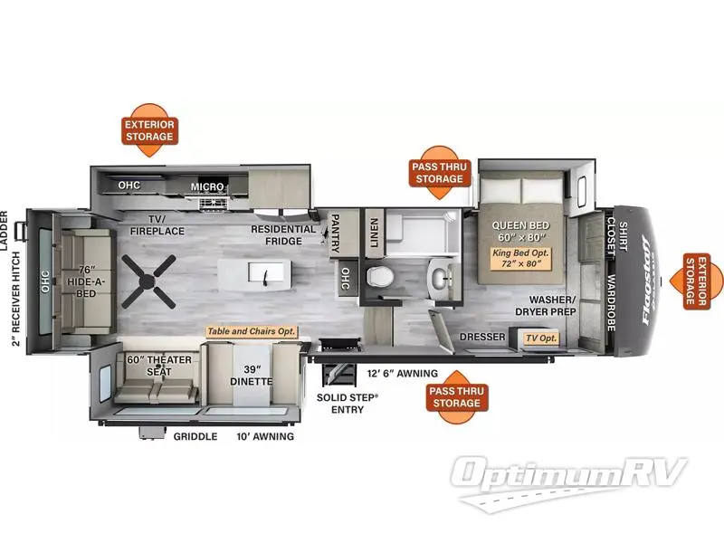 2023 Forest River Flagstaff Classic 8529CLBS RV Floorplan Photo