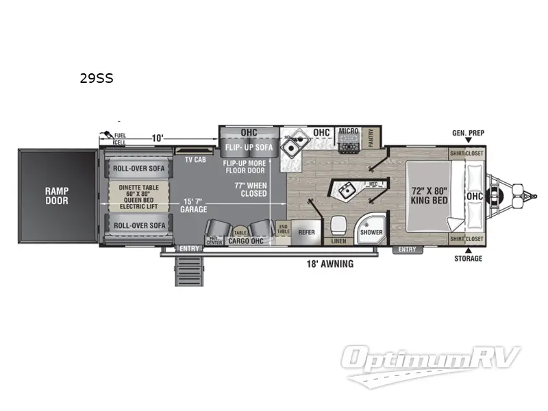 2022 Forest River Work and Play 29SS RV Floorplan Photo