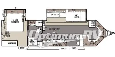 2015 Forest River Flagstaff V-Lite 30WFKSS RV Floorplan Photo