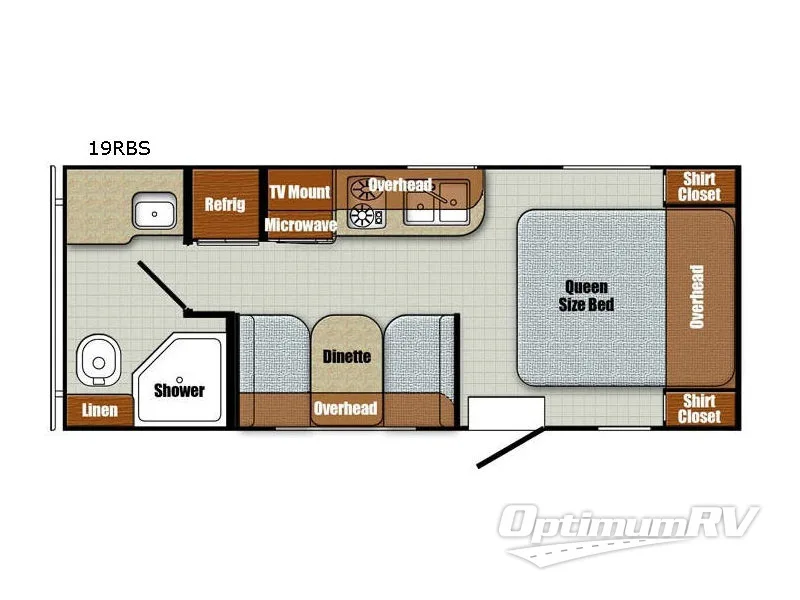 2018 Gulf Stream Vintage Cruiser 19RBS RV Floorplan Photo