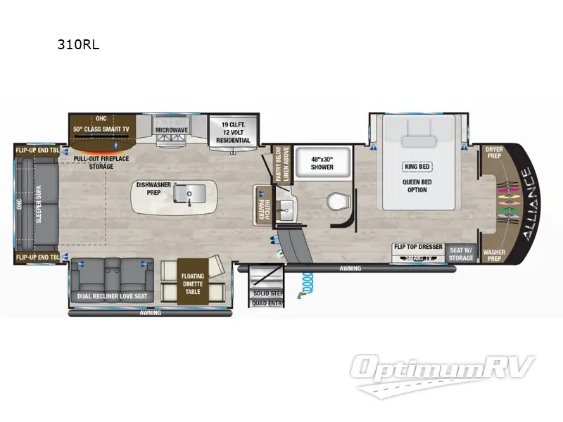 2024 Alliance Paradigm 310RL RV Floorplan Photo