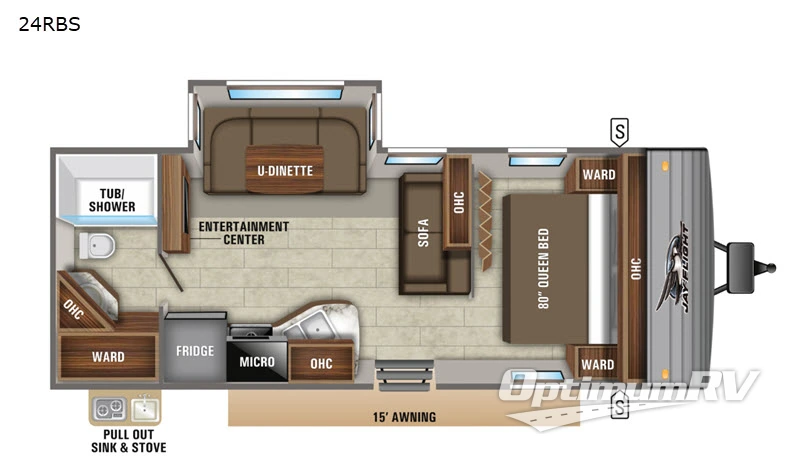 2020 Jayco Jay Flight 24RBS RV Floorplan Photo