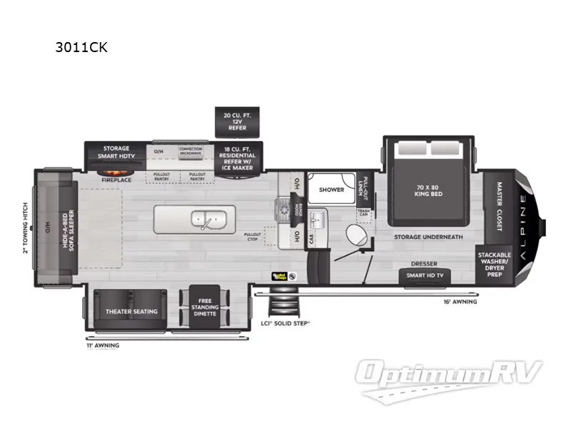 2025 Keystone alpine 3011CK RV Floorplan Photo