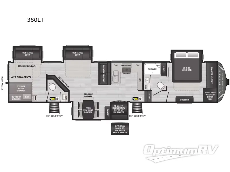 2025 Keystone Alpine Avalanche Edition 380LT RV Floorplan Photo