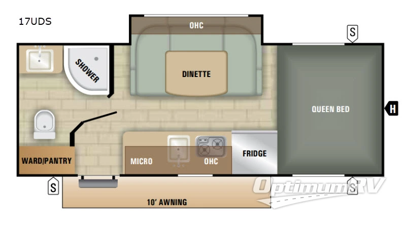 2018 Starcraft Comet Mini 17UDS RV Floorplan Photo