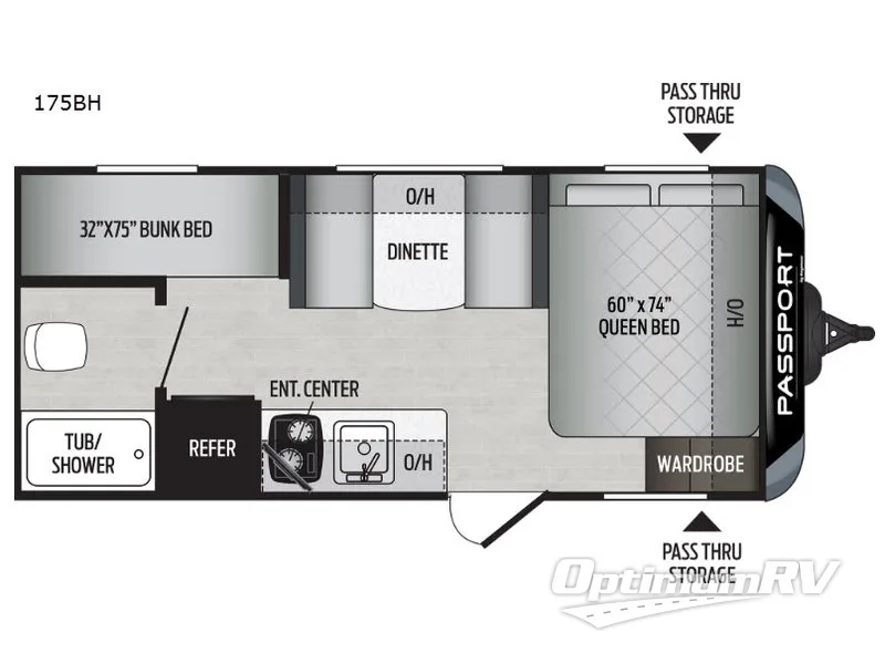 2019 Keystone Passport 175BH Express RV Floorplan Photo