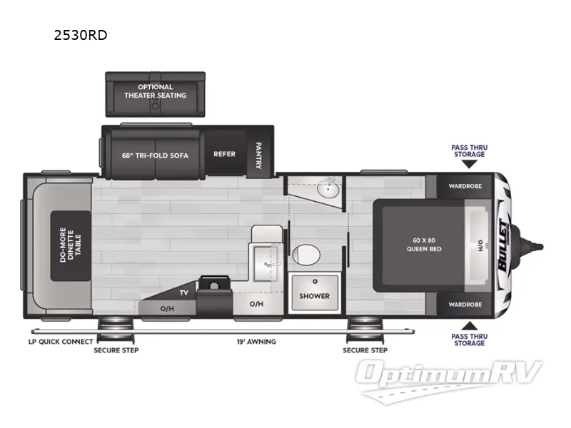 2025 Keystone Bullet Crossfire 2530RD RV Floorplan Photo