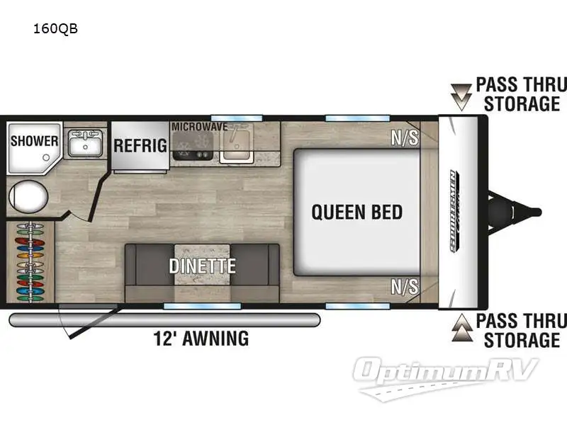 2023 KZ SPORTSMEN CLASSIC 160QB Floorplan Photo