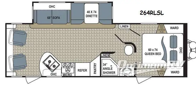 2015 Dutchmen Kodiak Express 264RLSL RV Floorplan Photo