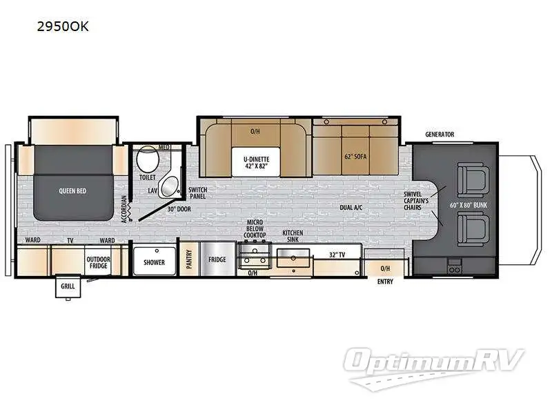 2023 East To West Entrada 2950OK RV Floorplan Photo