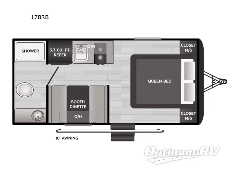 2025 Keystone Hideout Sport Single Axle 178RB RV Floorplan Photo