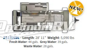 2025 Dutchmen Kodiak Ultra-Lite 241BHSL RV Floorplan Photo