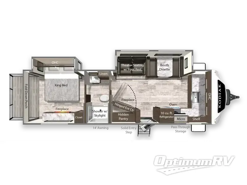 2025 Dutchmen Kodiak Ultimate 2900FKSP RV Floorplan Photo