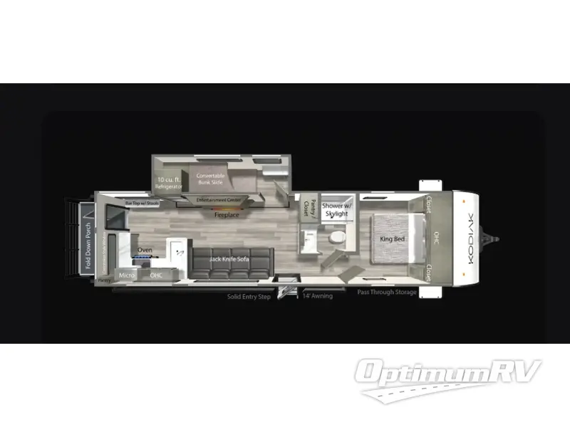 2025 Dutchmen Kodiak Ultra-Lite 308BHSL RV Floorplan Photo