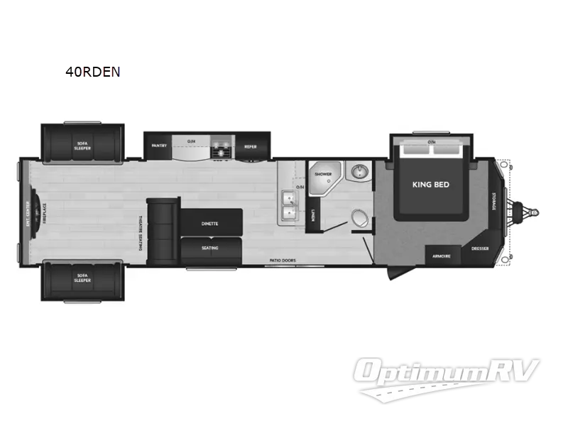 2024 Keystone Residence 40RDEN RV Floorplan Photo