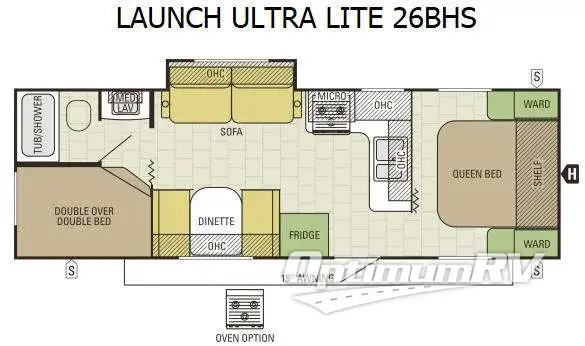 2015 Starcraft Launch Ultra Lite 26BHS RV Floorplan Photo