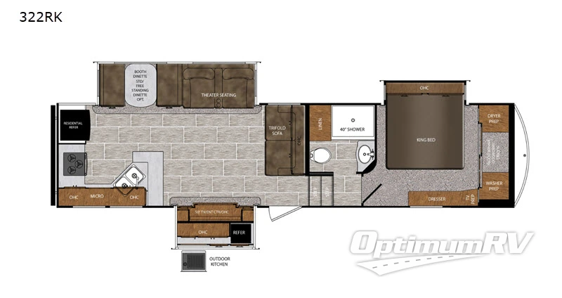 2020 Forest River Wildcat 322RK RV Floorplan Photo