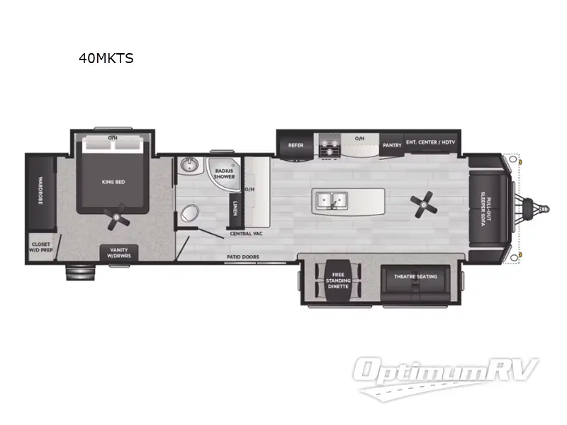 2024 Keystone Residence 40MKTS RV Floorplan Photo