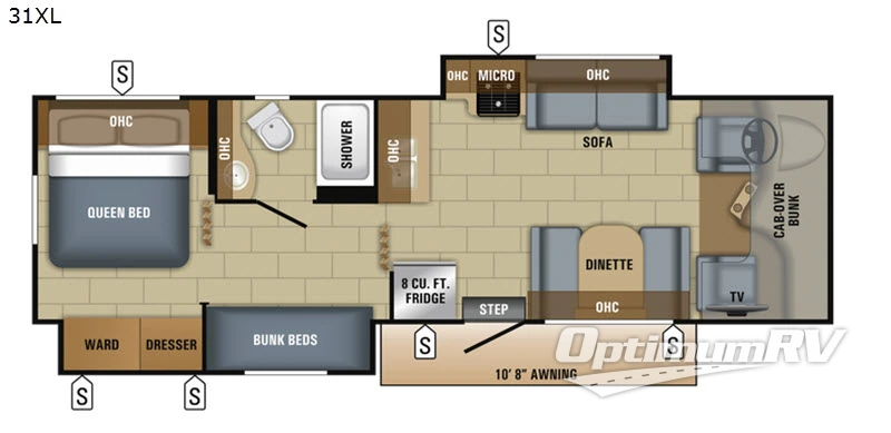 2018 Jayco Redhawk 31XL RV Floorplan Photo