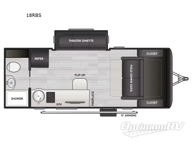 2025 Keystone Sprout 18RBS RV Floorplan Photo